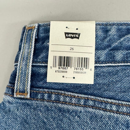 LEVIS Recrafted Icon Skirt Mid Rise Original Women's Sz 26 Novel Notion Med Wash