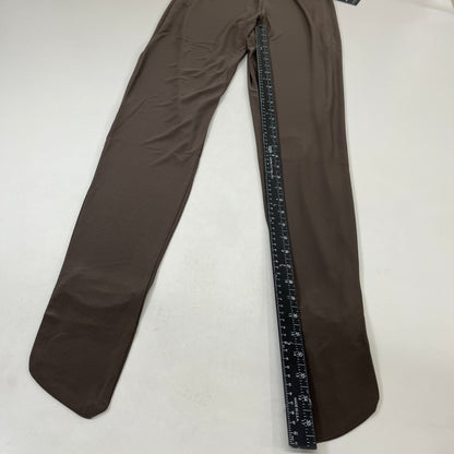 NORMA KAMALI Sleeveless Catsuit w/ Footsie Hidden Zip Women's Sz L/40 Chocolate