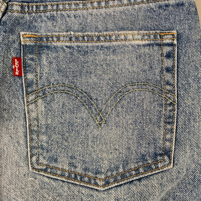 LEVIS 501 Original Fit High Rise Shorts Medium Wash Women's Sz 25 Mega Vibe Blue