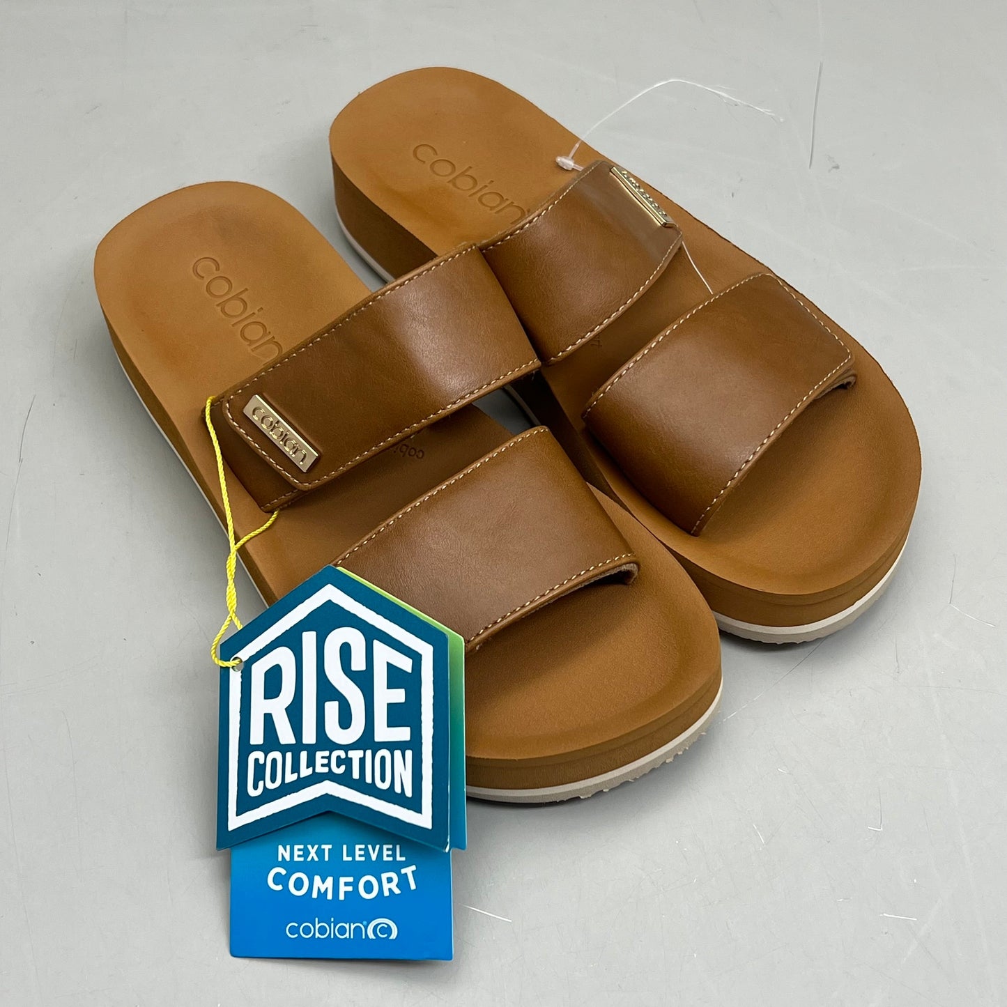 COBIAN Dana Rise Elevated Flatform Style Slide Women's Sz 10 Tan DNA24-230-10