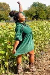 Green Corduroy Button Down Collared Dress