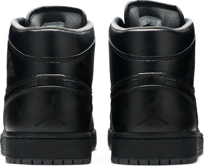 (2015) Nike Jordan 1 Mid Triple Black New Size 7.5M
