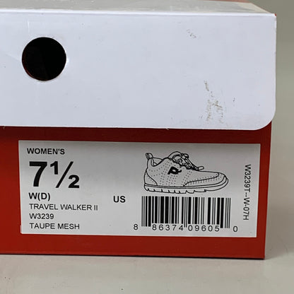 PROPET Travel Walker II Sneaker Shoes Women's SZ 7.5 Taupe Mesh W3239T-W-07H
