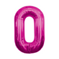 34 In. Pink Number 0 Balloon