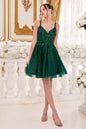 A-Line Cocktail Dress With Floral Details