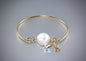 "Audrey" - Freshwater Pearl Gold Personalized Bracelet
