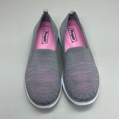 PROPET Travel Fit Slip-On Flexible Shoe Women's Sz 6.5 M(B) Grey/Pink WAT044M