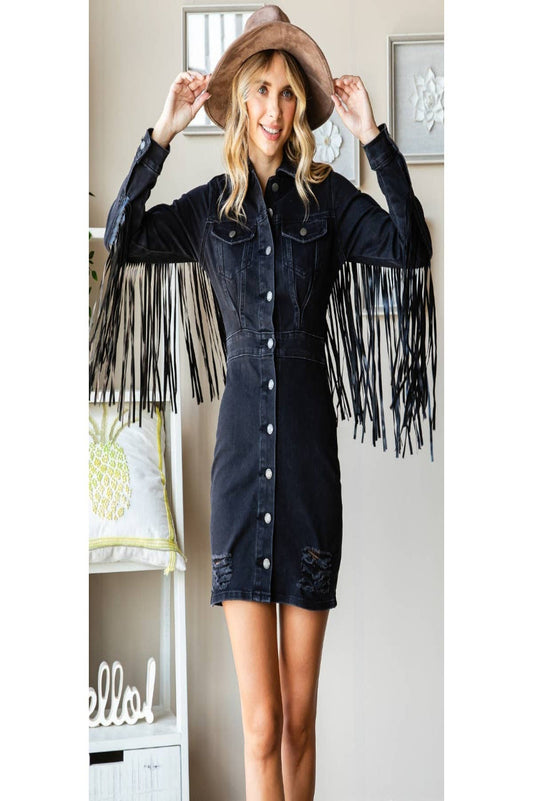 Fringe Western Mini Dress