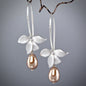 "Wild Orchid" - Pearl Bridal Earrings