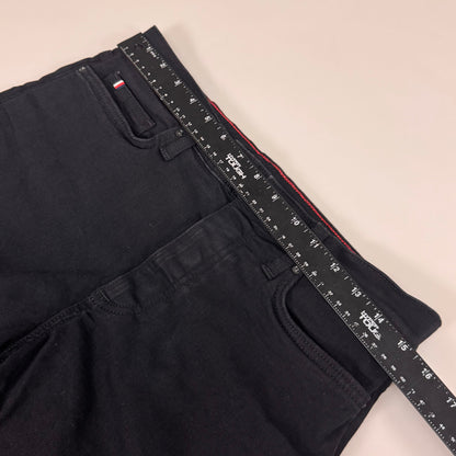 TOMMY HILFIGER JEANS Slim Bermuda Shorts Women's SZ 10 Waist 30 Black Magnet / Velcro Fly