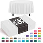 Premium Round White Plastic Table Cover | Case of 96