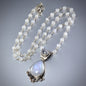 "Esther" - Rainbow Moonstone Bridal Necklace and Earrings Set