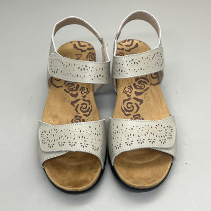 PROPET Wanda Sandal w/Wedge Heel Design Womens Sz 7.5 XX WIDE (4E) Cream WSX203L