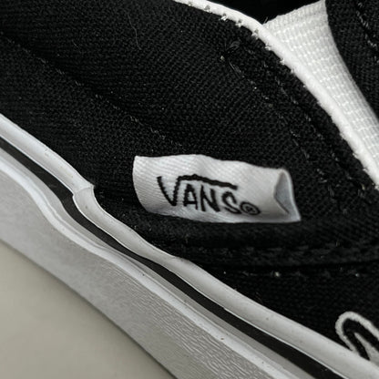 VANS Classic Slip-On Peace Sign Paisley Womens Sz 5.0 Mens Sz 3.5 Black & White