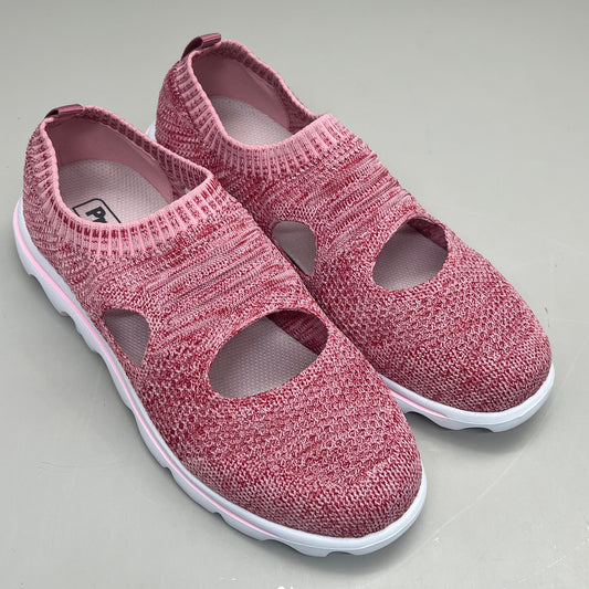 PROPET Travel Activ Avid Knit Shoe Women's Sz 12 Width M(B) Pink/Red WAT064M