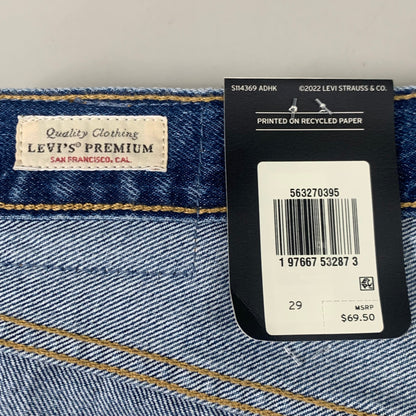 LEVIS 501 Original Fit High Rise Shorts Medium Wash Women's Sz 29 Mega Vibe Blue