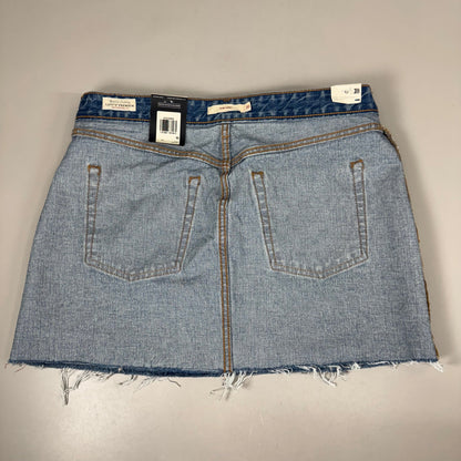 LEVIS Recrafted Icon Skirt Mid Rise Original Women's Sz 30 Novel Notion Med Wash