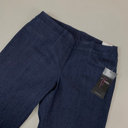 MULTIPLES Ankle Pants Petite Women's Sz 10P Denim M2623P
