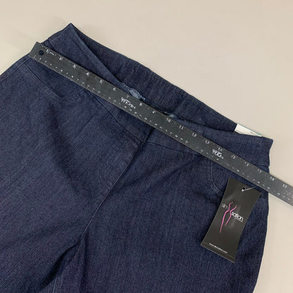 MULTIPLES Narrow Leg Pants Petite Women's Sz 16 Denim M2623P