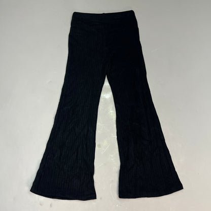 ZA@ WONDER NATION Twin Rib Bottoms Flare Pants Women's Sz S (6-6X) Black Soot