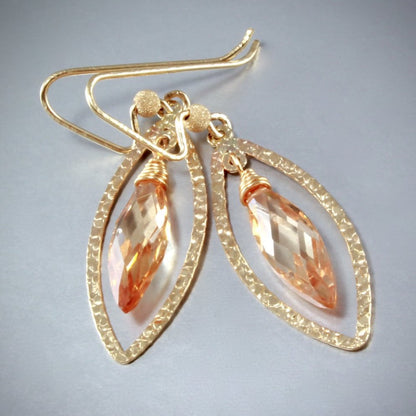 "Dionne" - Cubic Zirconia and 14K Gold-Filled Earrings - More Colors Available