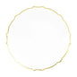 9 In. Clear/Gold Petal Plates | 120 Count