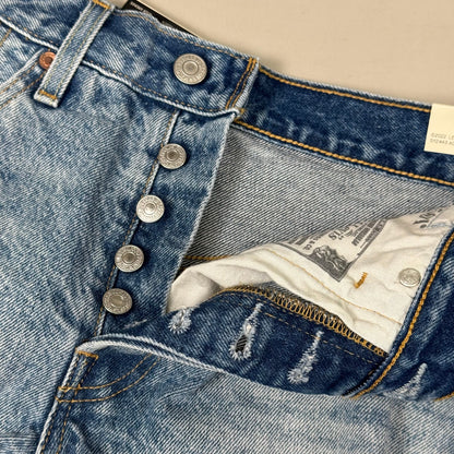 LEVIS 501 Original Fit High Rise Shorts Medium Wash Women's Sz 25 Mega Vibe Blue
