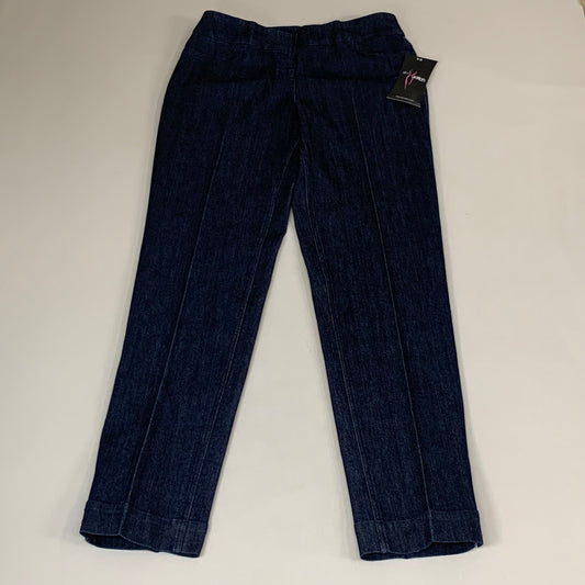 MULTIPLES Narrow Leg Pant Petite Women's Sz 4  Denim M2604P