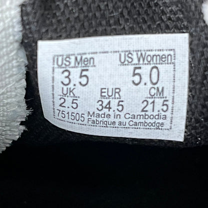 VANS Classic Slip-On Peace Sign Paisley Womens Sz 5.0 Mens Sz 3.5 Black & White