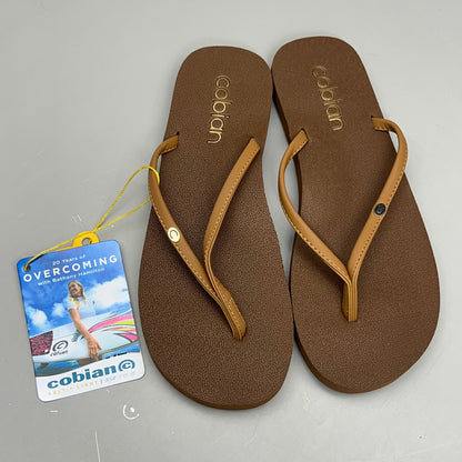 COBIAN Nia's Bounce 2 Synthetic Leather Sandals Women's Sz 8, EU 38.5 Tan NIA25-230-8