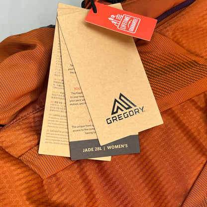GREGORY Jade 28L Backpack Adjustable Torso Women's XS/SM 2/3lbs Moab Orange