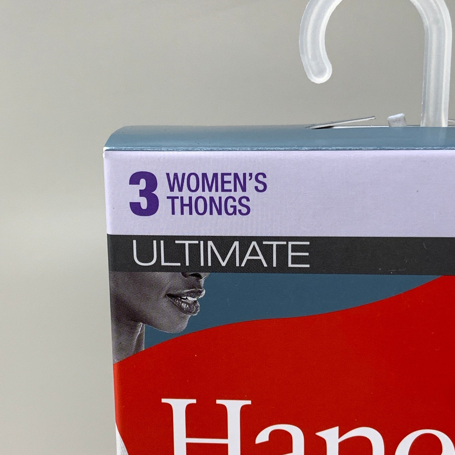 HANES 3 PACK!! Originals Women's Breathable Cotton Stretch Thongs Underwear Sz 8/XL Blue/Buff/Pink 45OUBT
