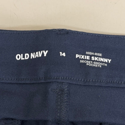 OLD NAVY High Waisted Pixie Skinny Ankle Pants Women's Sz 14 In The Navy 3139011958