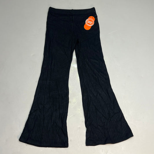 ZA@ WONDER NATION Twin Rib Bottoms Flare Pants Women's Sz S (6-6X) Black Soot