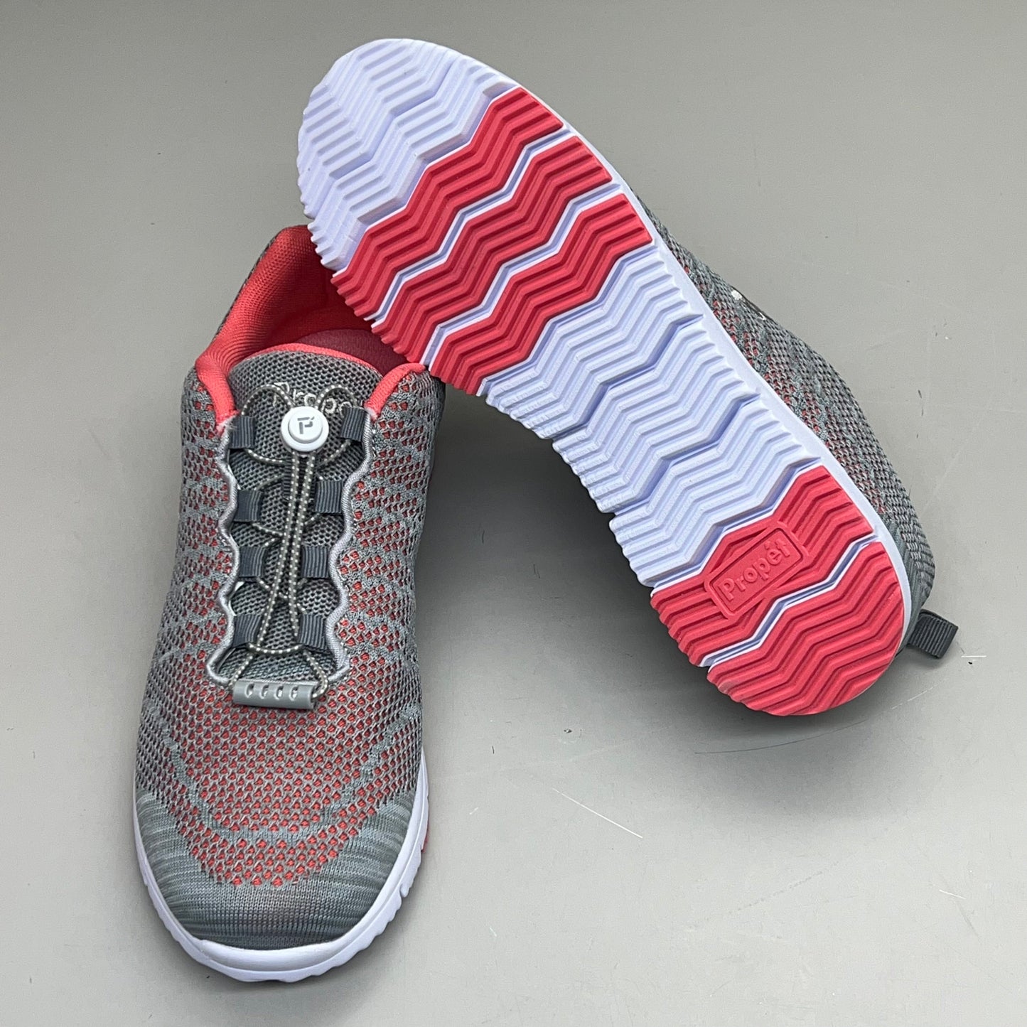 PROPET Travel Walker Evo Shoe Women's Sz 10 Width M(B) Coral/Grey WAT062M
