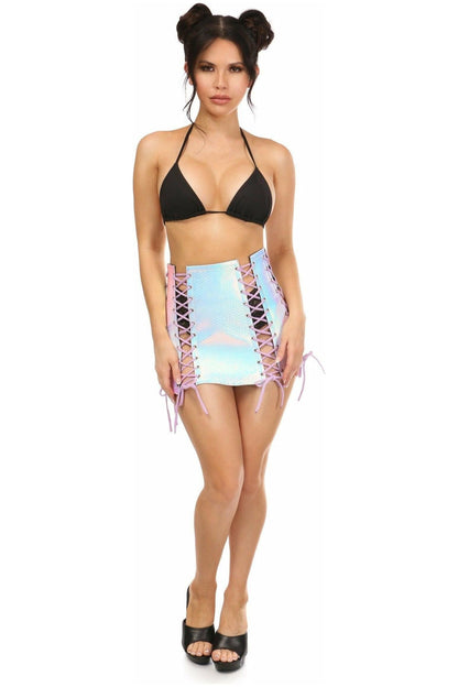 Mermaid Holo Lace-Up Skirt