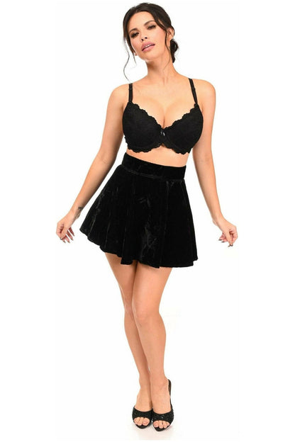 Black Velvet Skirt