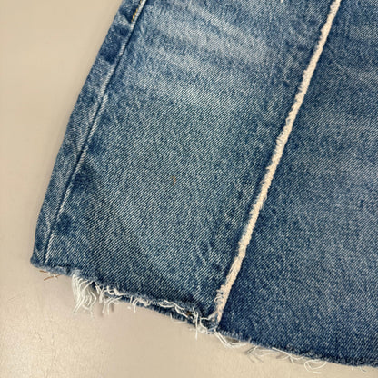 LEVIS Recrafted Icon Skirt Mid Rise Original Women's Sz 26 Novel Notion Med Wash