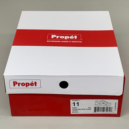 PROPET Tour Walker Strap Sneaker Shoes X(2E) Women's SZ 11 Black W3902BLKX-11