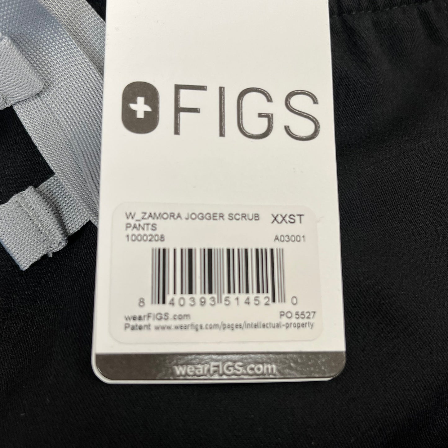 FIGS Zamora Jogger Scrub Pants Women's Sz XXST (Tall) 31" Inseam Black 1000208