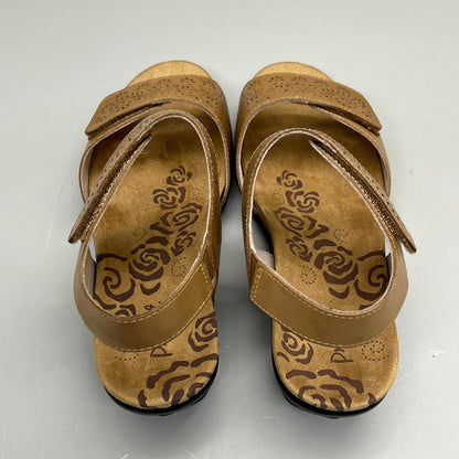 PROPET Wanda Sandal w/Wedge Heel Design Womens Sz 8.5 XX WIDE (4E) Tan WSX203L