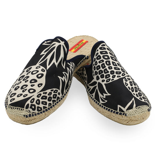 ANANAS Black Mule Espadrilles