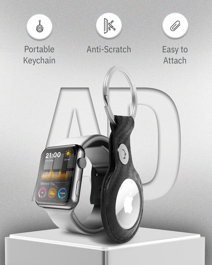 Genuine Leather Air Tag Key Chain