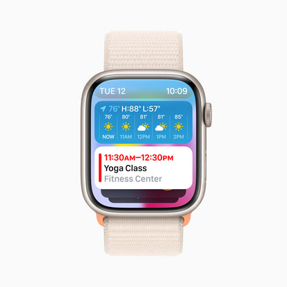 Apple Watch Series 9 (2023) – 45mm GPS Wi-Fi – Aluminum Case with Sport Band