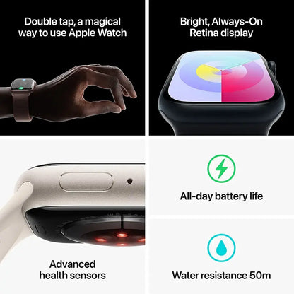 Apple Watch Series 9 (2023) – 45mm GPS Wi-Fi – Aluminum Case with Sport Band