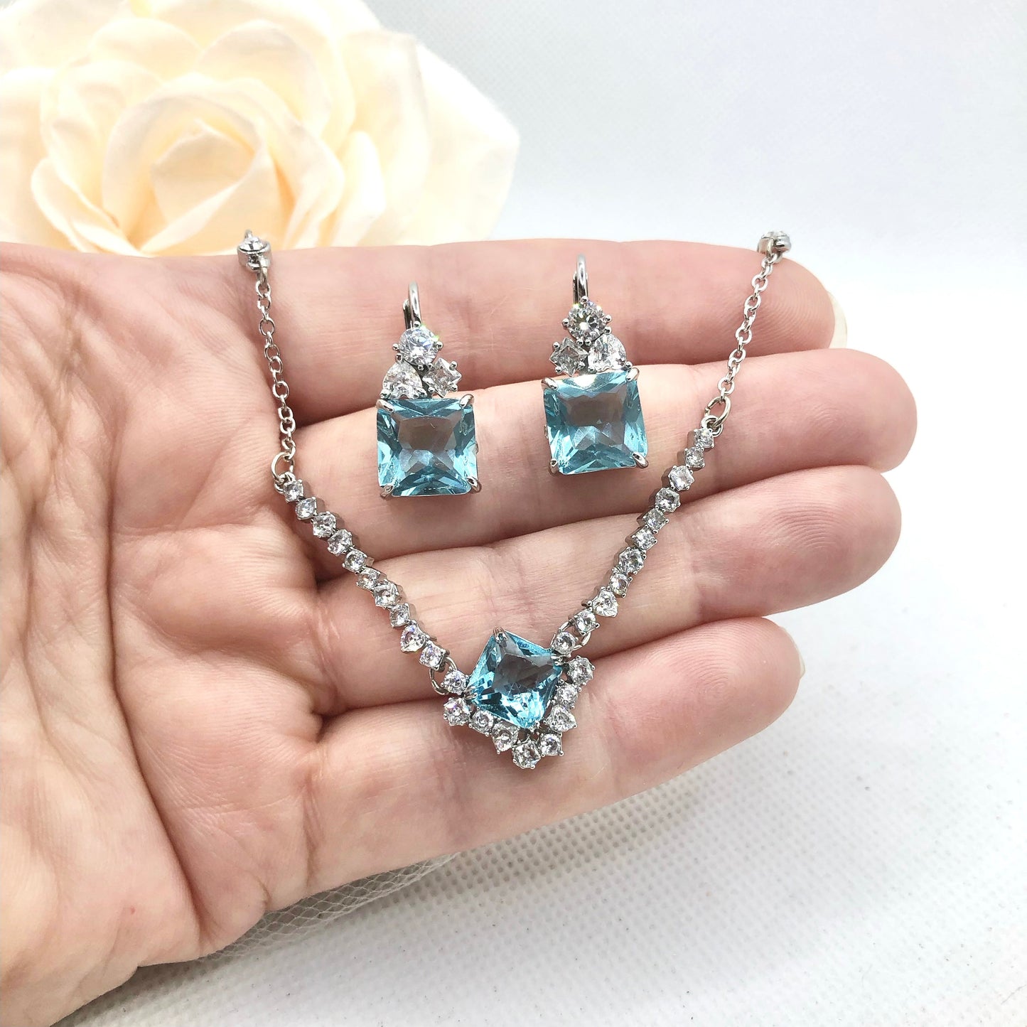 Oceana - Aqua Blue Bridal Jewelry Set