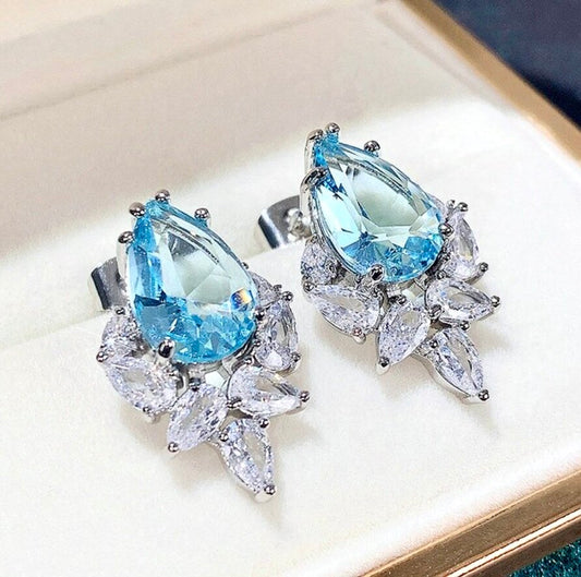 "Orelia" - CZ Bridal Stud Earrings - More Colors