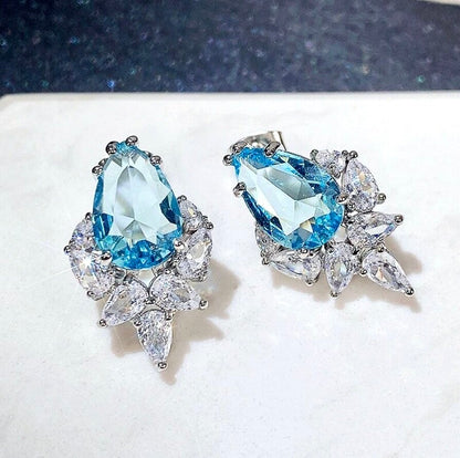 "Orelia" - CZ Bridal Stud Earrings - More Colors