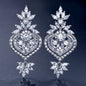 Narissa - Art Deco CZ Bridal Earrings - Available in Silver, Rose Gold and Yellow Gold