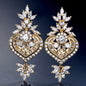 Narissa - Art Deco CZ Bridal Earrings - Available in Silver, Rose Gold and Yellow Gold